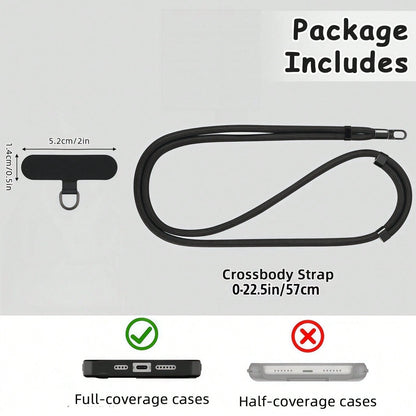 Adjustable Crossbody Phone Lanyard, Universal Anti-Theft Phone Neck Strap With Fixing Plate, Hands-Free Secure Phone Holder, Lightweight Multifunctional Lanyard For Men And Women, Travel Outdoor Daily