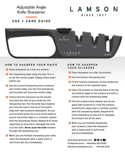 Adjustable Handheld Knife Sharpener-Lamson-Atlas Preservation