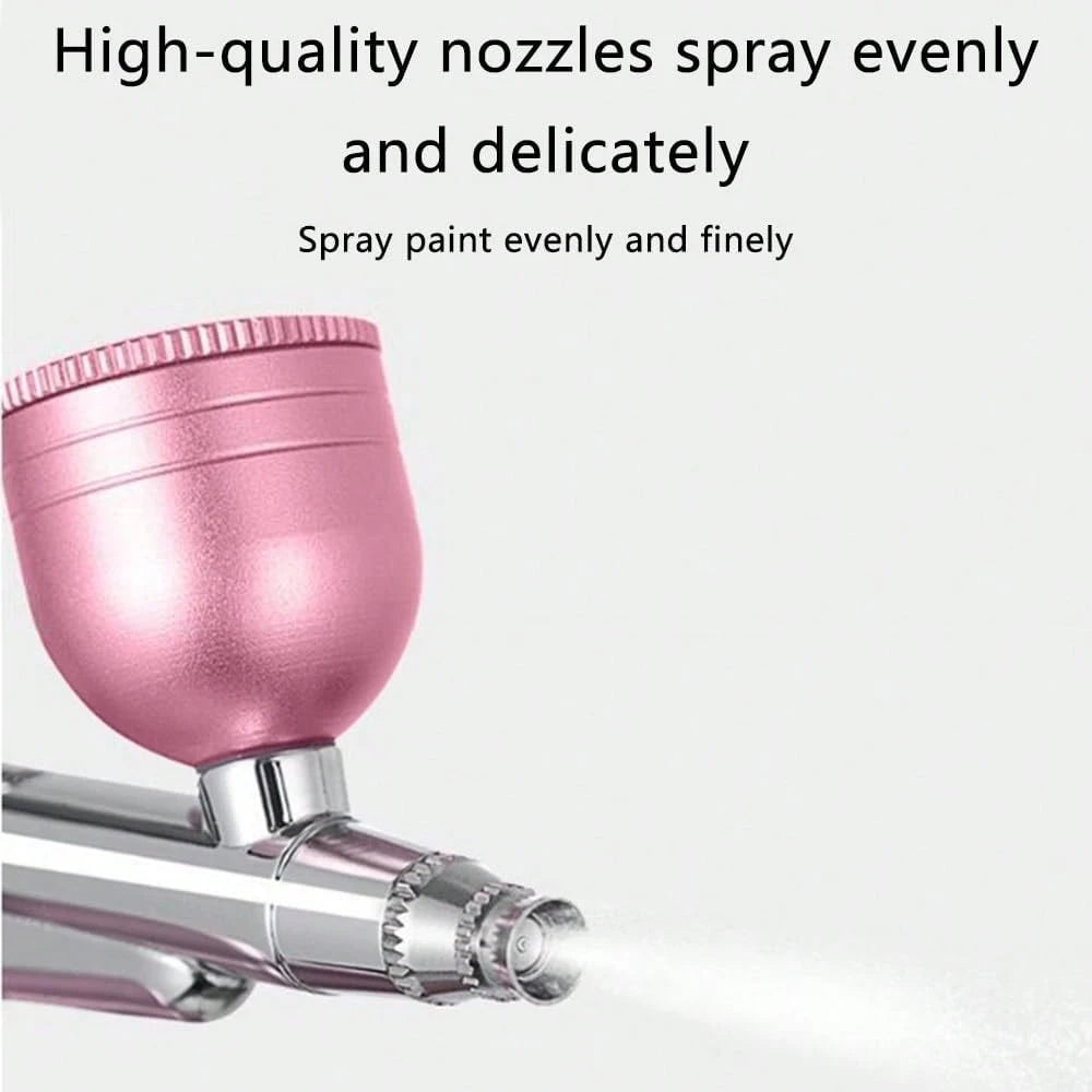Airbrush Kit With Compressor- 48PSI High-Pressure, Non-Clogging Air Brush Set Cordless Rechargeable With 0.25mm Nozzle And Cleaning Brush For Nail Art, Makeup, Painting, And Cake Decorating