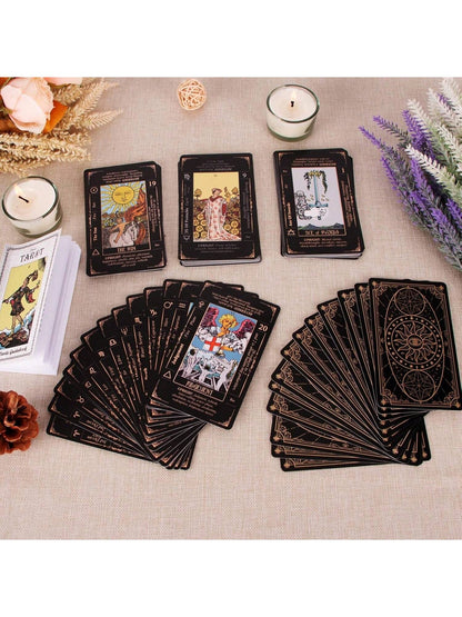 Authentic Tarot Cards, Includes Guide/Linen Storage Bag,- Smith Classic Artwork, 78 Classic Authentic Tarot Cards, Divination Game, Traditional Standard Tarot Cards, Rich In Meaning, Durable, Suitabl