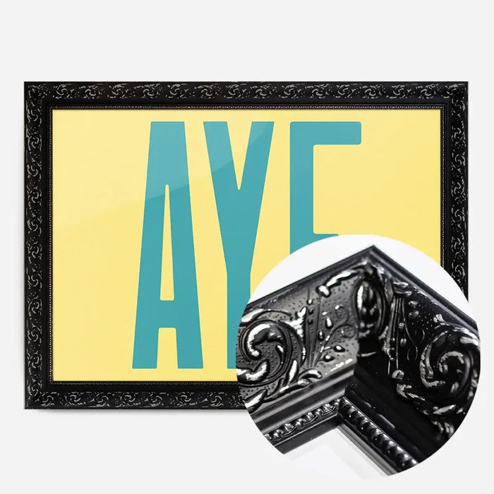 21x30cm | 8¼ x 11¾in / Black Ornate Frame