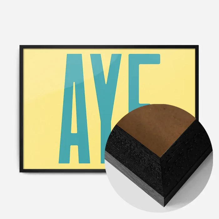 21x30cm | 8¼ x 11¾in / Black Wood Frame