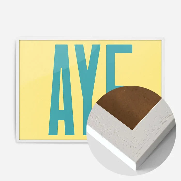 21x30cm | 8¼ x 11¾in / White Wood Frame