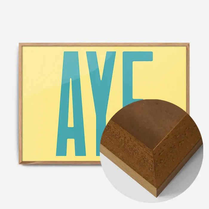 21x30cm | 8¼ x 11¾in / Oak Wood Frame