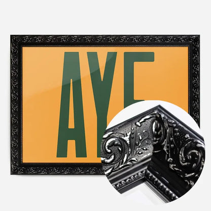 21x30cm | 8¼ x 11¾in / Black Ornate Frame