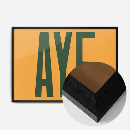 21x30cm | 8¼ x 11¾in / Black Wood Frame