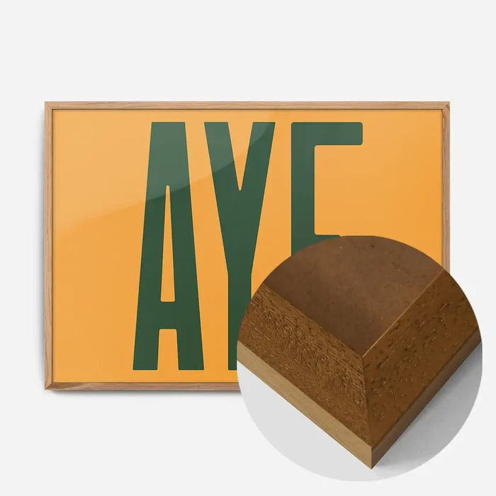 21x30cm | 8¼ x 11¾in / Oak Wood Frame