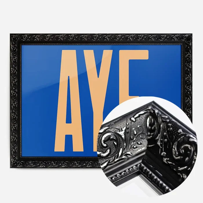 21x30cm | 8¼ x 11¾in / Black Ornate Frame