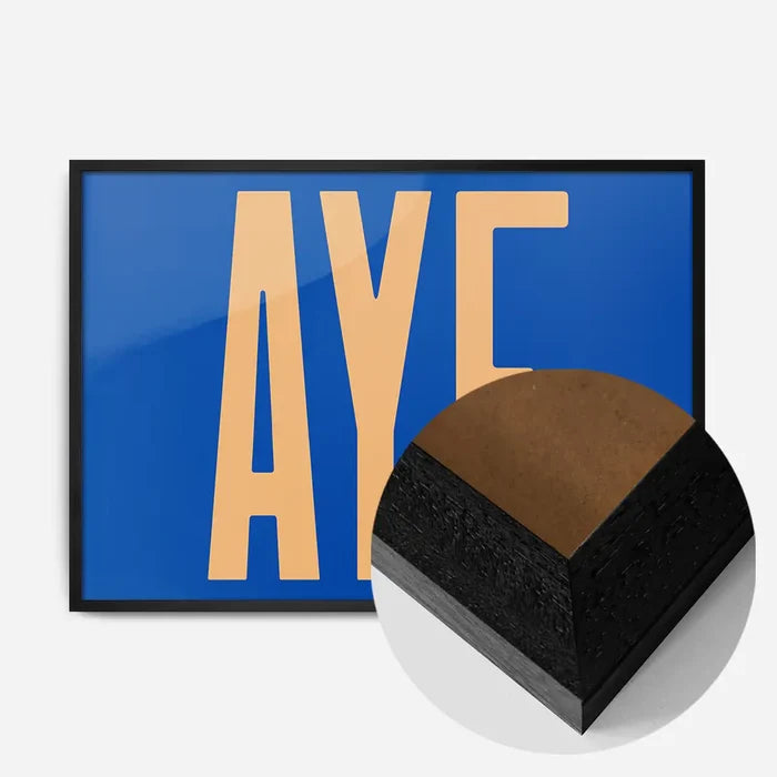 21x30cm | 8¼ x 11¾in / Black Wood Frame