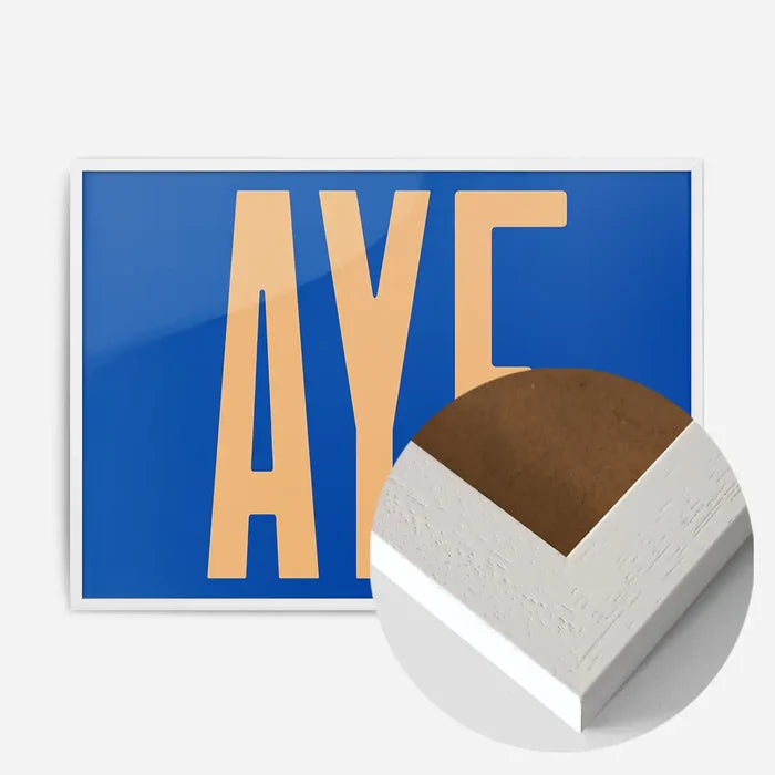 21x30cm | 8¼ x 11¾in / White Wood Frame