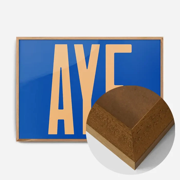 21x30cm | 8¼ x 11¾in / Oak Wood Frame