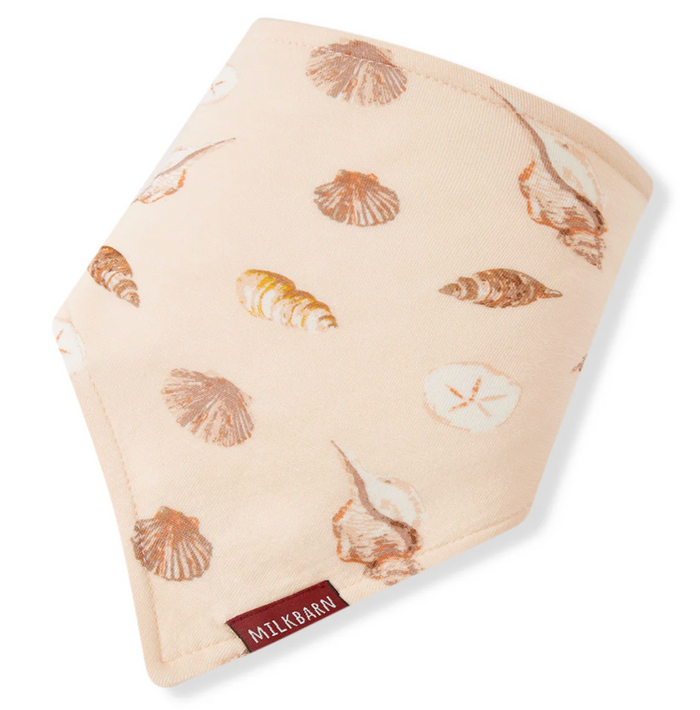 Bamboo Kerchief Bib Seashells