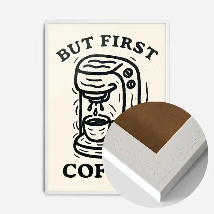 21x30cm | 8¼ x 11¾in / White Wood Frame