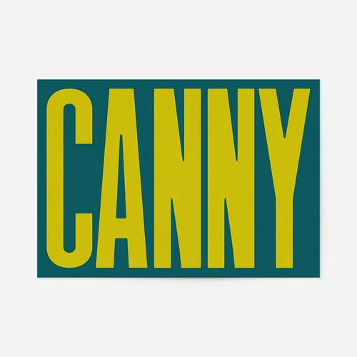 Canny Typography Quote Print - Lime Green 21x30cm Clearance Print, unframed