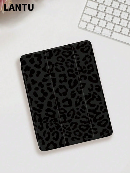 Cheetah,Leopard Print 1pc Minimalist Black Leopard Print Protective Case, Compatible With 10.2"/ Compatible With Pro 11" 2020/2021, Compatible With (A16) 11" 11th Gen 2025, Compatible With 9th/10th G