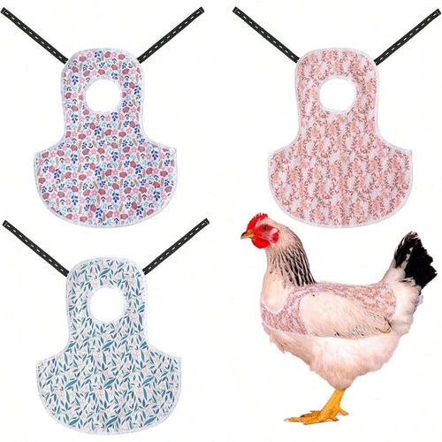 Chicken Hens, 3 Pack Chicken Aprons With Unique Print Design, Adjustable Back Straps, Breathable Comfortable, Easy To Use (Pattern)