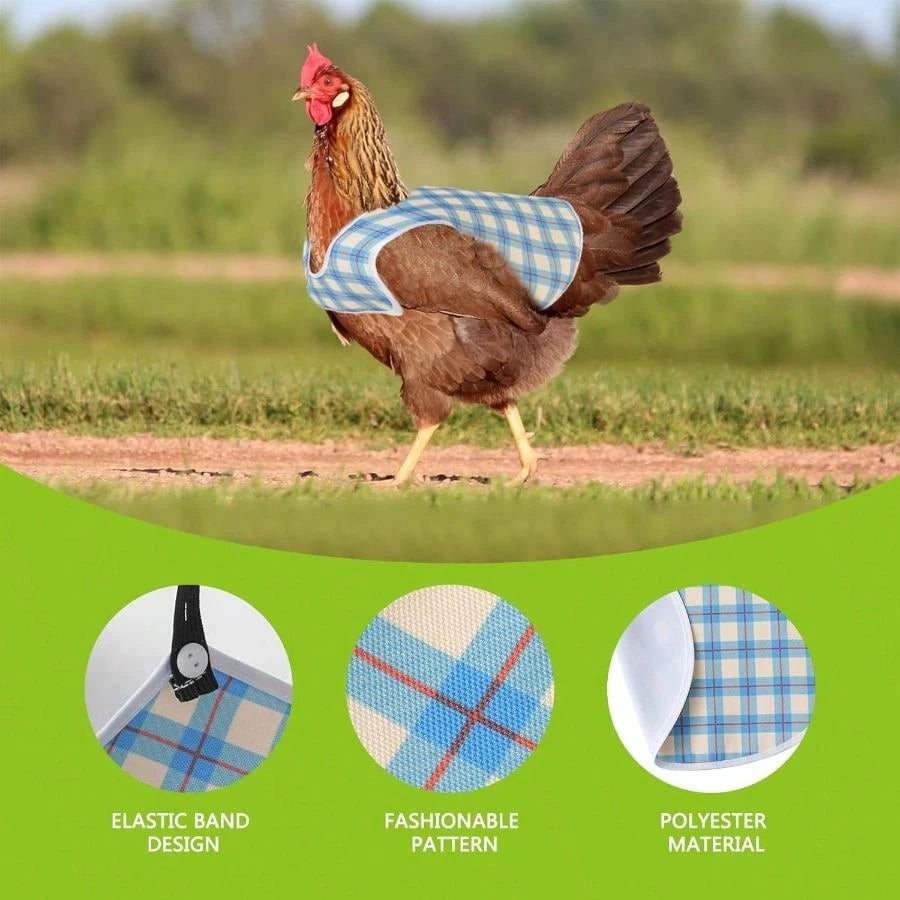Chicken Hens, 3 Pack Chicken Aprons With Unique Print Design, Adjustable Back Straps, Breathable Comfortable, Easy To Use (Pattern)