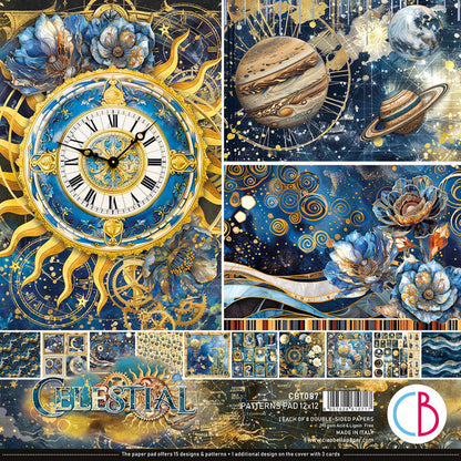 Ciao Bella - 12X12 Patterns Pad - Celestial. Available at Embellish Away located in Bowmanville Ontario Canada.