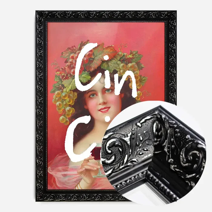 21x30cm | 8¼ x 11¾in / Black Ornate Frame