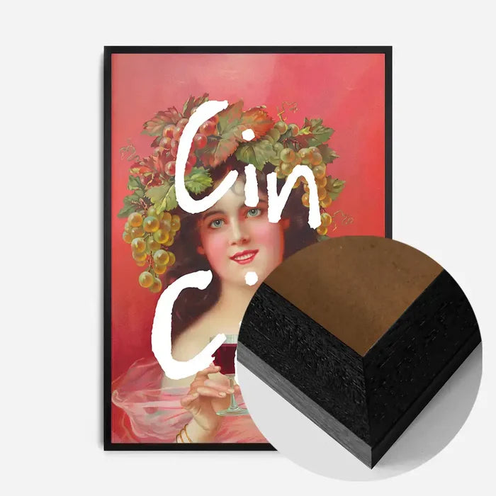 21x30cm | 8¼ x 11¾in / Black Wood Frame