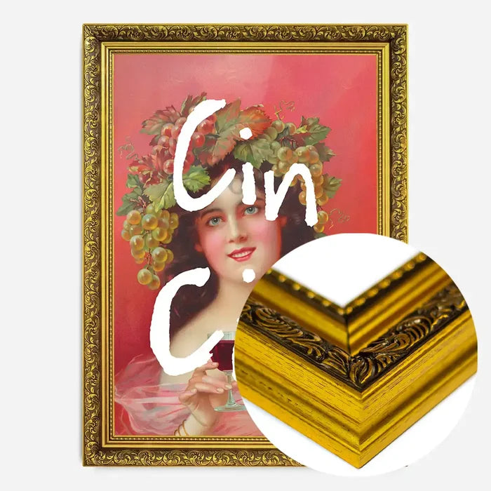 21x30cm | 8¼ x 11¾in / Gold Ornate Frame