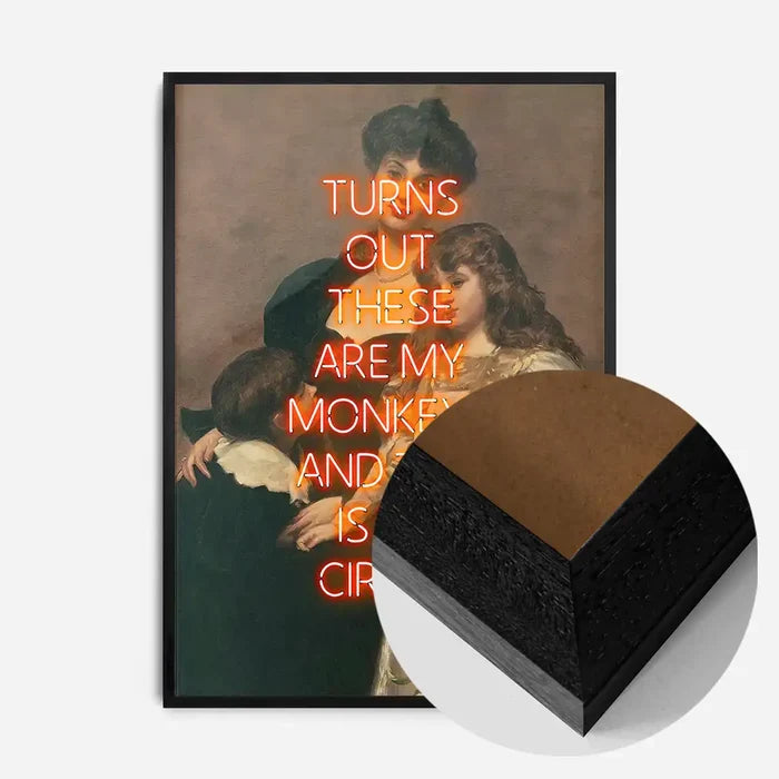 21x30cm | 8¼ x 11¾in / Black Wood Frame