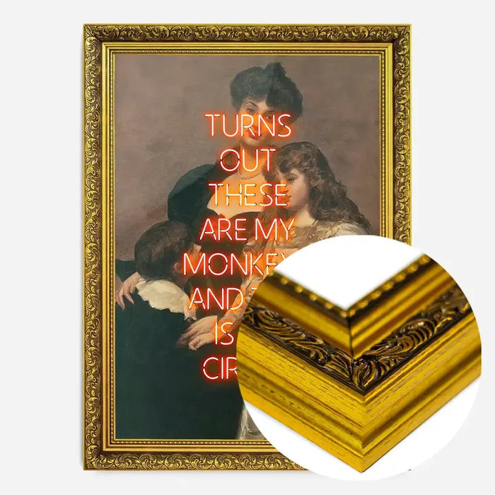 21x30cm | 8¼ x 11¾in / Gold Ornate Frame