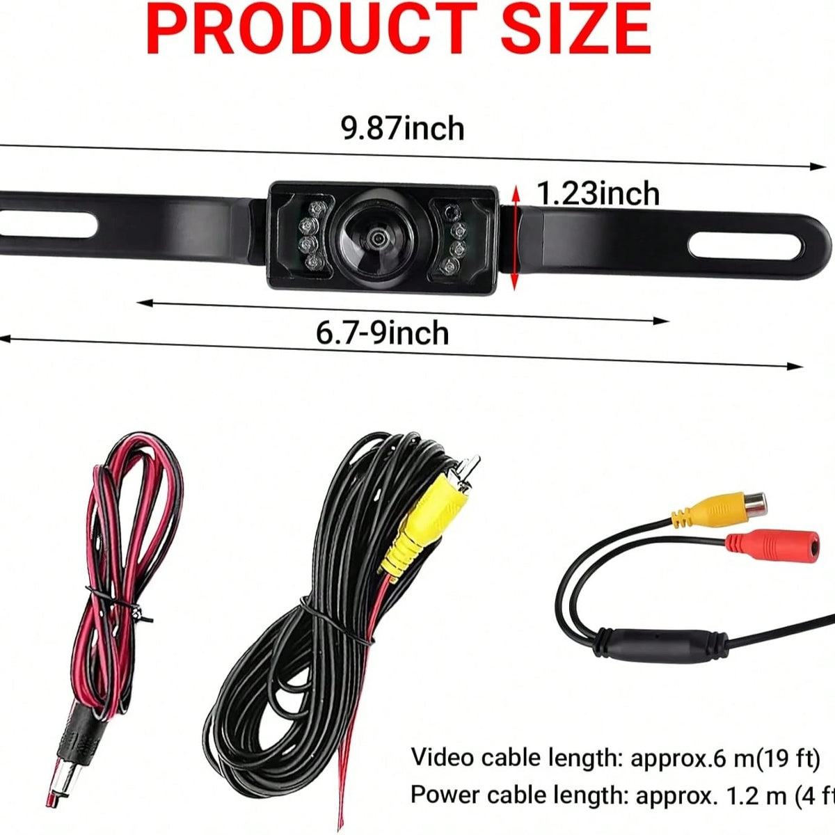 CMOS Car Rear View Backup Parking Reverse Camera Back HD Vision Waterproof 7 LED
