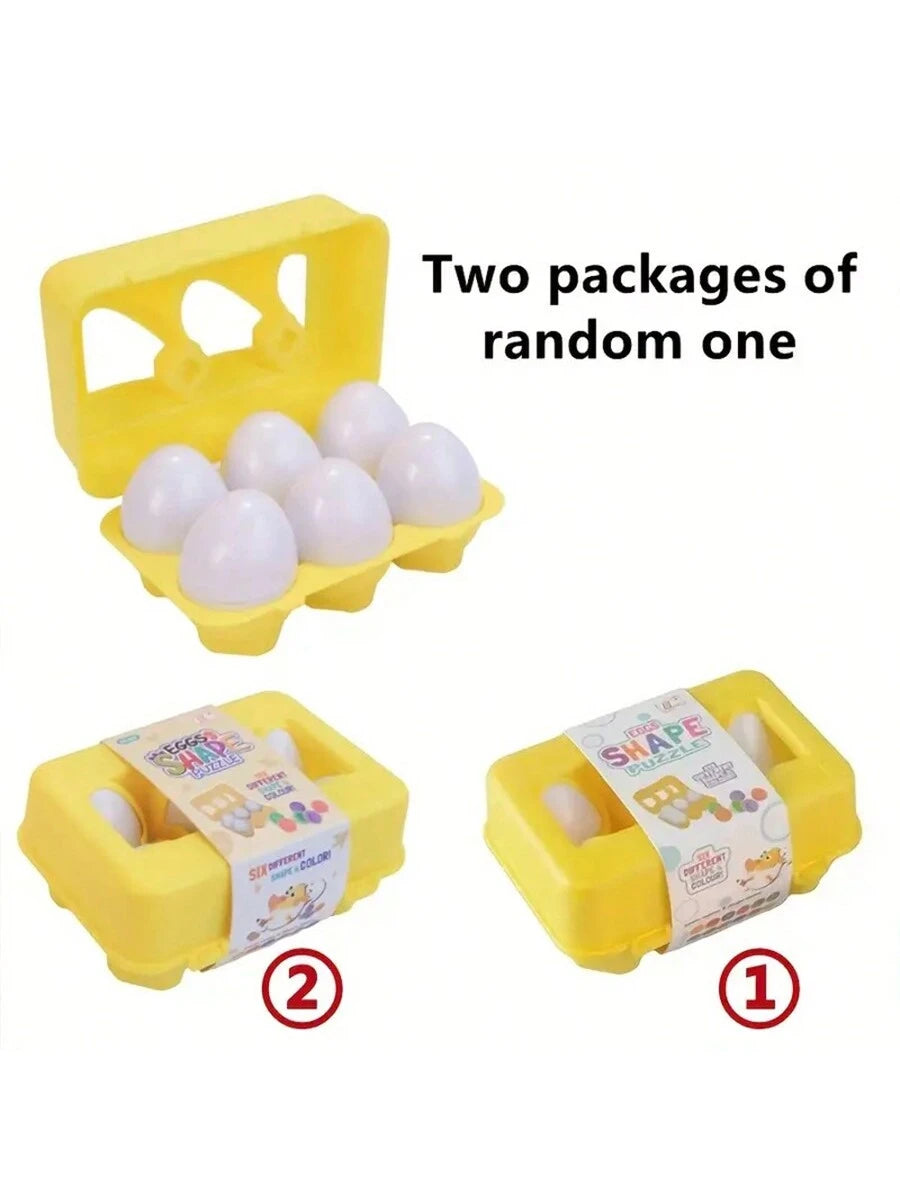 Color Shape Matching Eggs, Educational Easter Eggs Set Toy With Blue Egg Holder, Early Learning Shapes & Sorting Recognition Puzzle Skills Study For Toddlers Kids Easter Basket Stuffers Gifts(The Inte