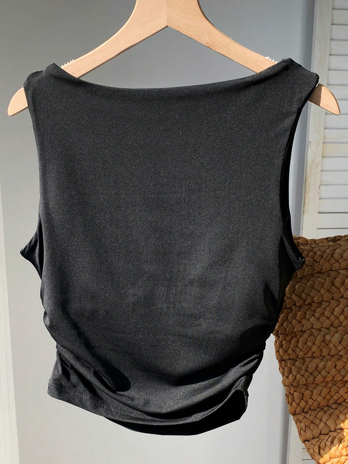 Comfortcana Spring/Summer Solid Simple Padded Tank Top White