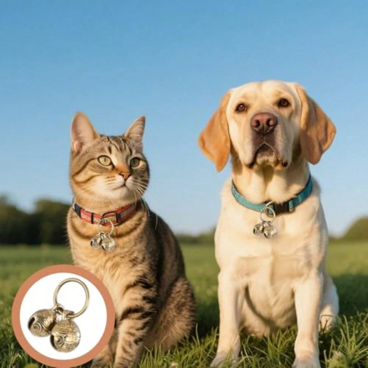 Copper Bell For Dog Collar, 4 PCS Brass Dog Bells Extra Loud Collar Bell For Pet Tracking Anti Lost Training Pets Pendant Accessories Anti Theft Bells For Little Dogs And Cats