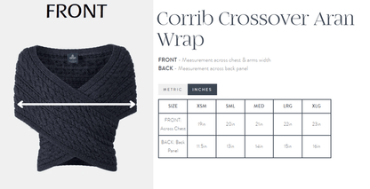 Corrib Crossover Blue Aran Wrap
