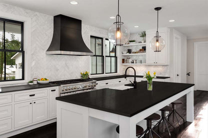 Retique It full kitchen countertop kit with classic black stain, featuring a textured, grained surface for a stylish kitchen update.