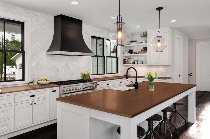 Retique It Java countertop kit with wood grain stains for full kitchen renovation, showcasing a natural wood finish on a kitchen countertop.