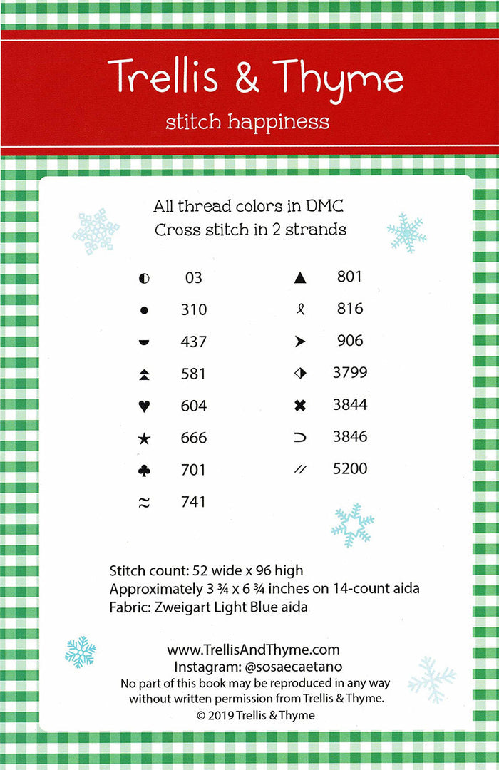 Cozy Christmas Sampler Cross Stitch Pattern-Stitched Modern