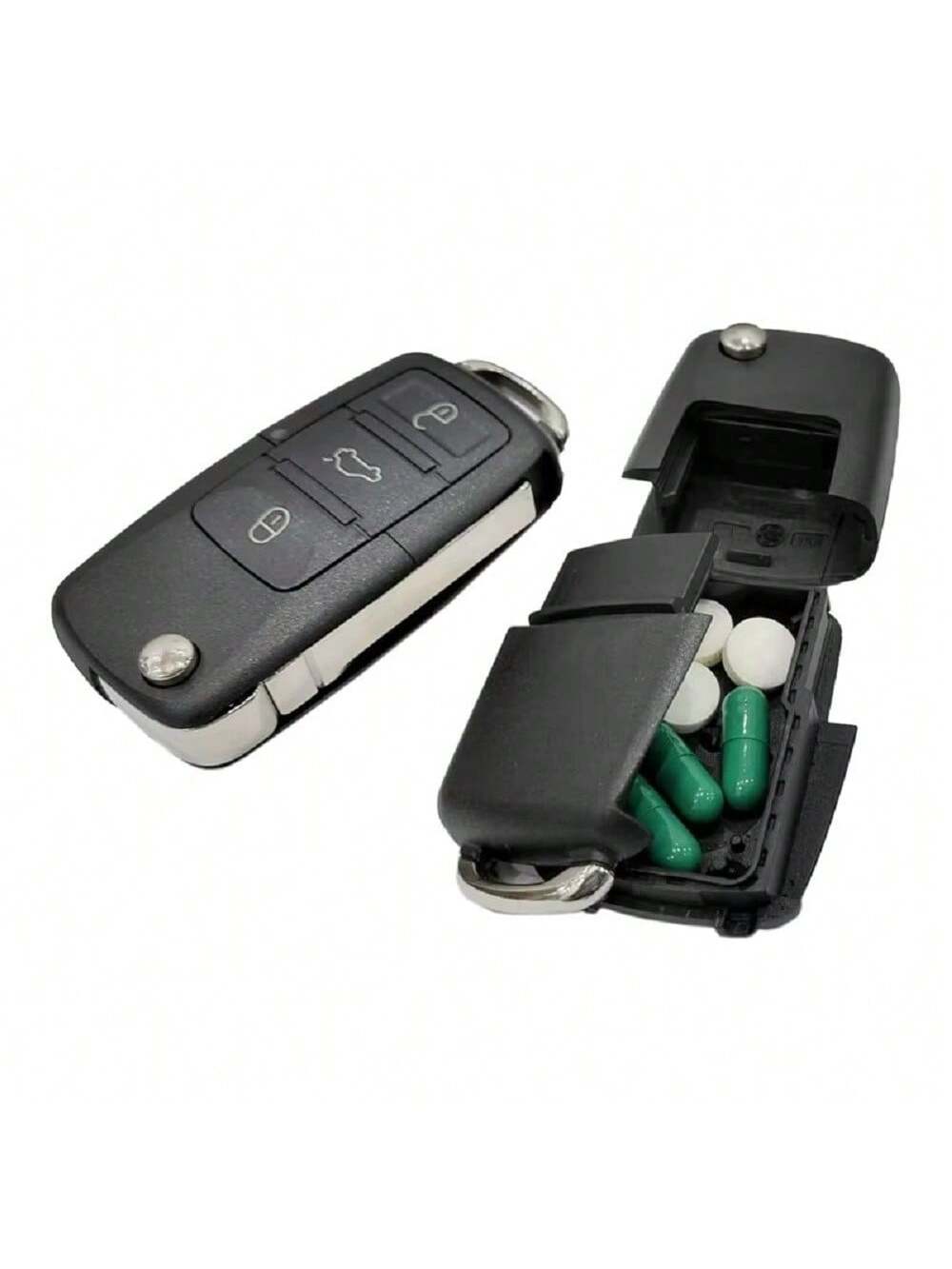 Creative Mini Realistic Car Key Hidden Safe, With Secret Compartment, Can Store Empty Car Key Fob, Coins, Pills, Coins, Etc., Key Disguise Safe, With Sealed Rubber Ring, Hidden Secret Compartment, Can