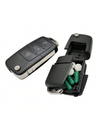 Creative Mini Realistic Car Key Hidden Safe, With Secret Compartment, Can Store Empty Car Key Fob, Coins, Pills, Coins, Etc., Key Disguise Safe, With Sealed Rubber Ring, Hidden Secret Compartment, Can