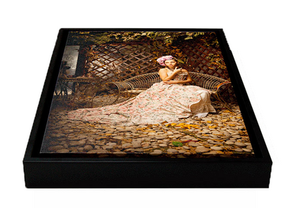 Customizable Framed Leather Gallery Wrap