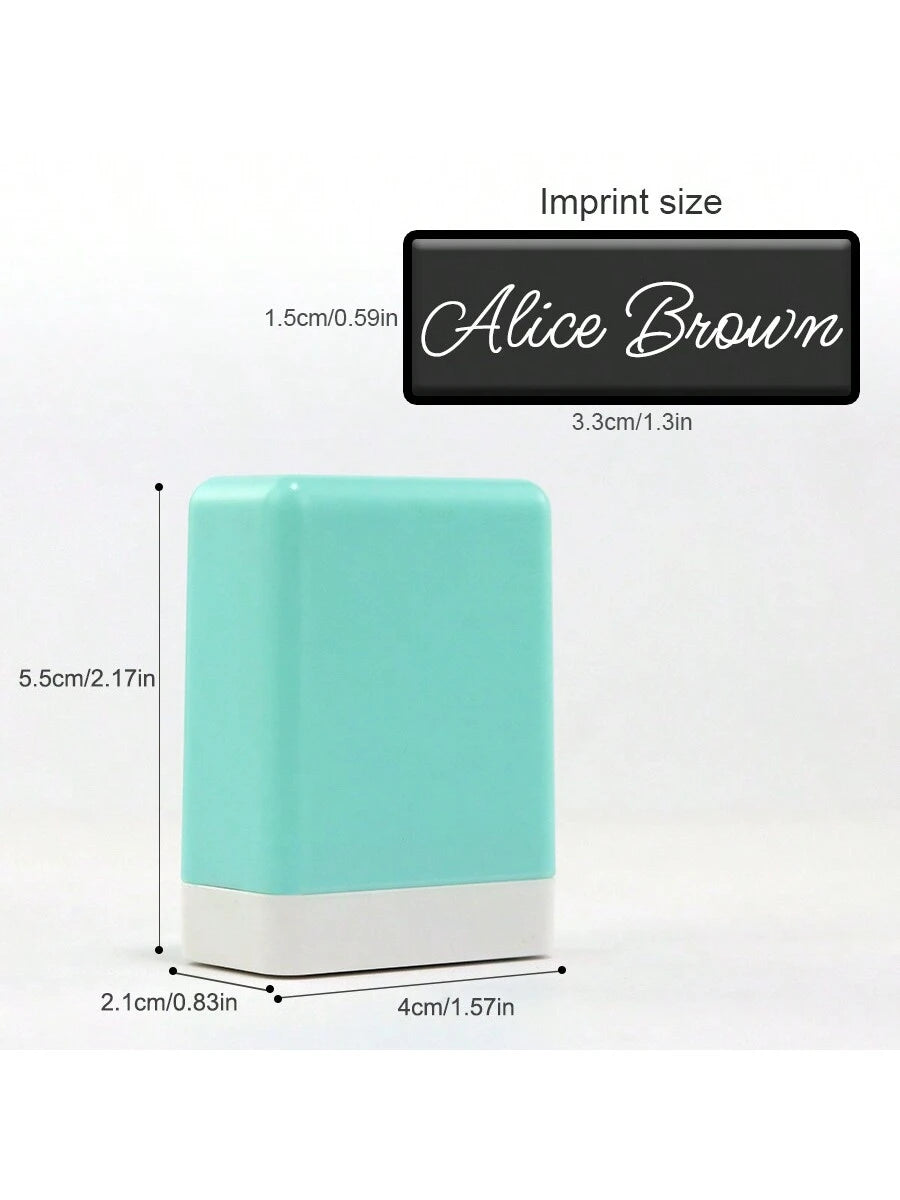 Customized Handwritten Name Stamp: Personalized Signature Stamp, Auto-Press, Built-In Ink, Easy Stamping On Various Surfaces. Suitable For Employees, Customers, Graduation Ceremonies, Business/Work/Of