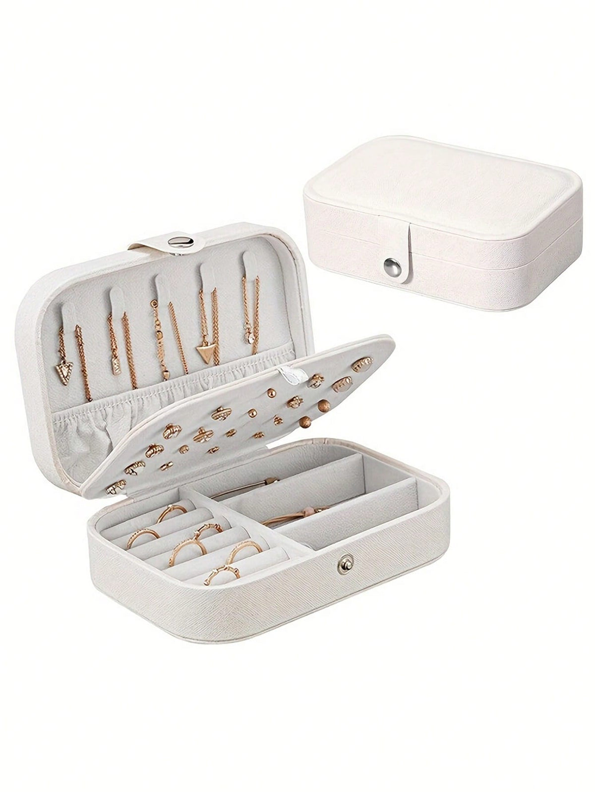 Customized Jewelry Box, Personalized Floral Pattern Jewelry Box, Customizable Name Storage, Multi-Functional Portable Bracelet & Earring Organizer, Washable Storage Box, Travel Leather Ring & Necklace