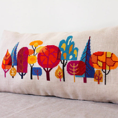 Forest Cross Stitch Pattern-Stitched Modern