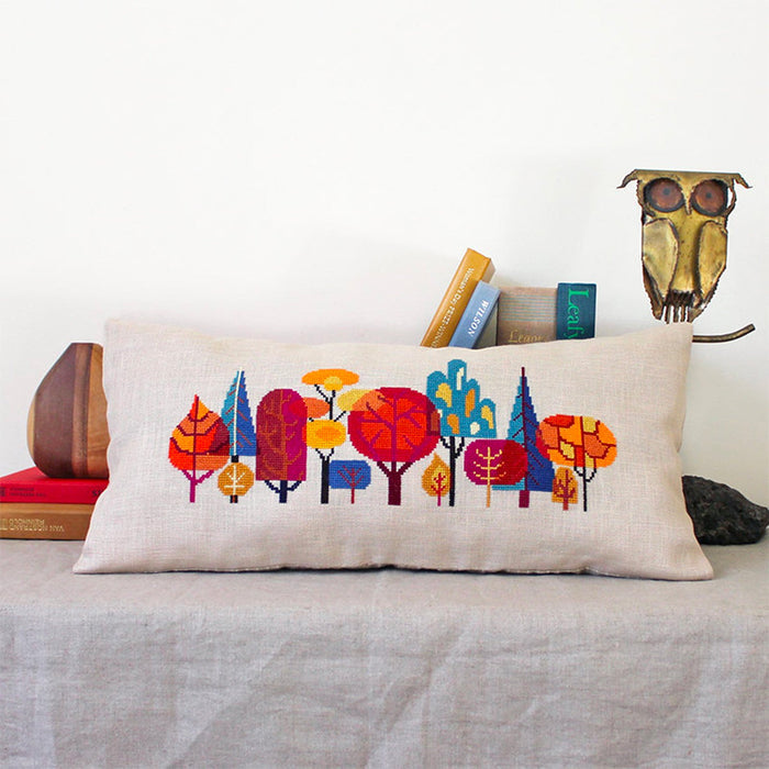 Forest Cross Stitch Pattern-Stitched Modern