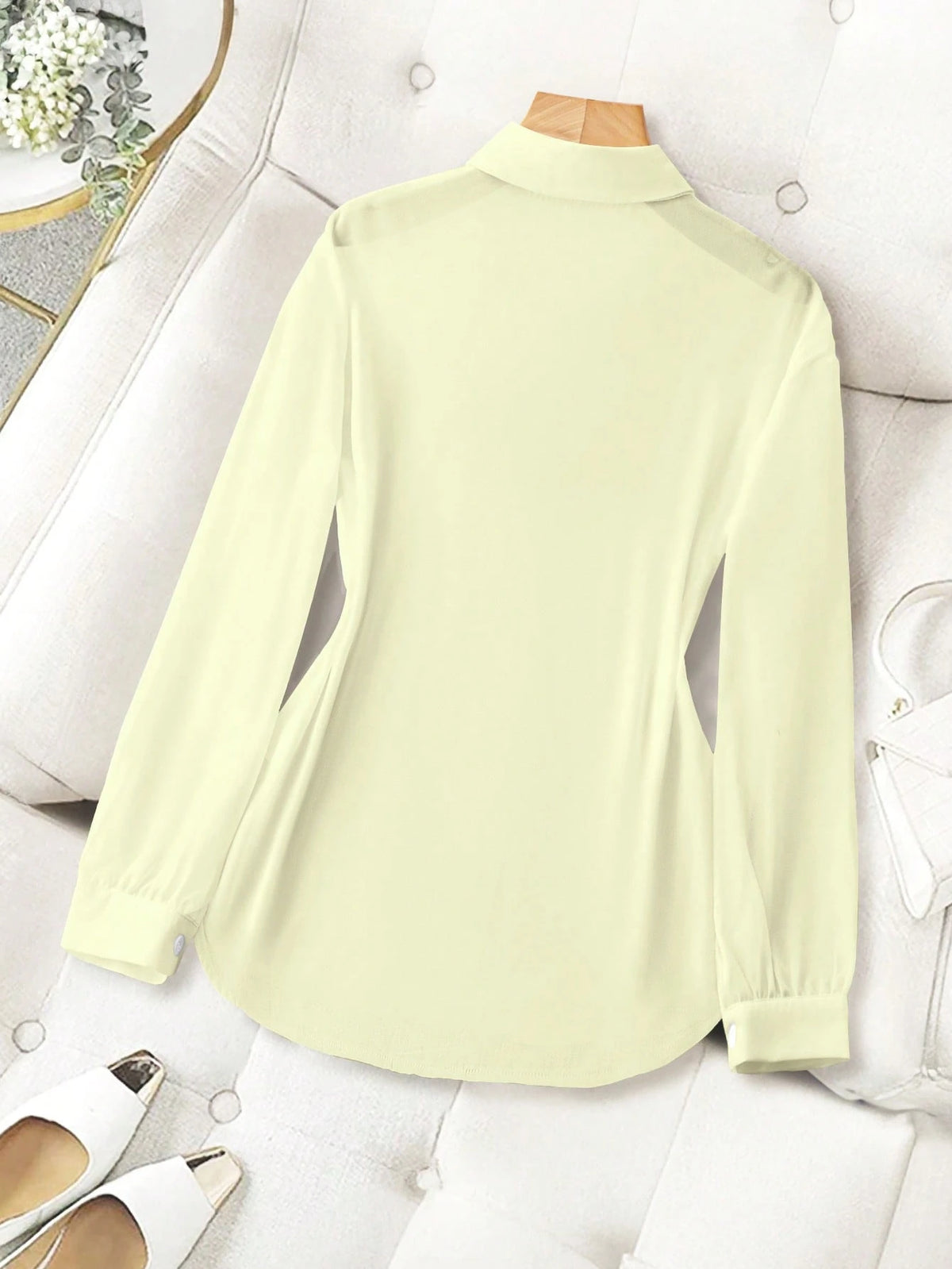 Franclia Collar Basic Transparent Solid Color Minimalist Shirt New Arrival Blouse Latest Tops For Women New Arrivals