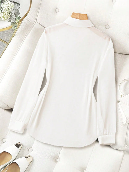 Franclia Collar Basic Transparent Solid Color Minimalist Shirt New Arrival Blouse Latest Tops For Women New Arrivals