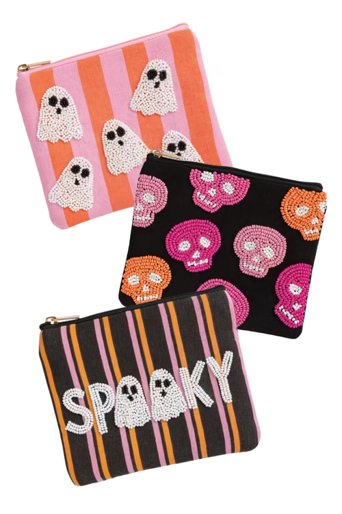 Halloween Beaded Pouch