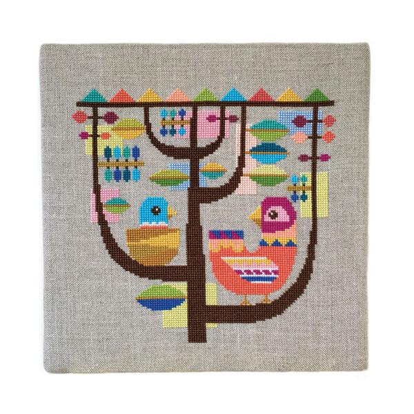 Happinest Cross Stitch Pattern-Stitched Modern