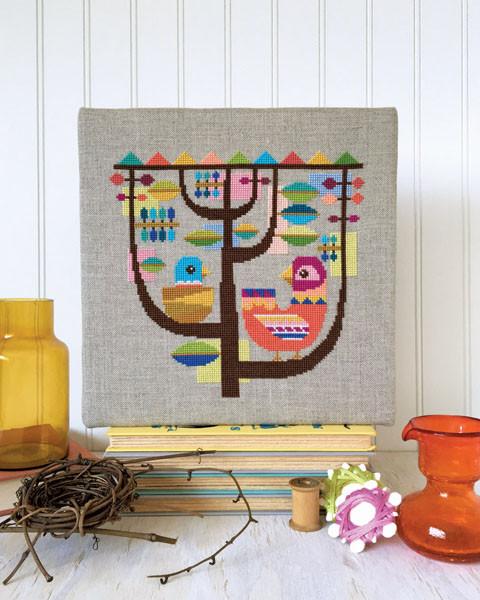 Happinest Cross Stitch Pattern-Stitched Modern