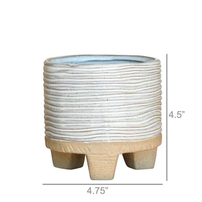 Horizontal Stripe Cachepot, Assorted Sizes