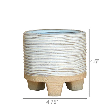 Horizontal Stripe Cachepot, Assorted Sizes