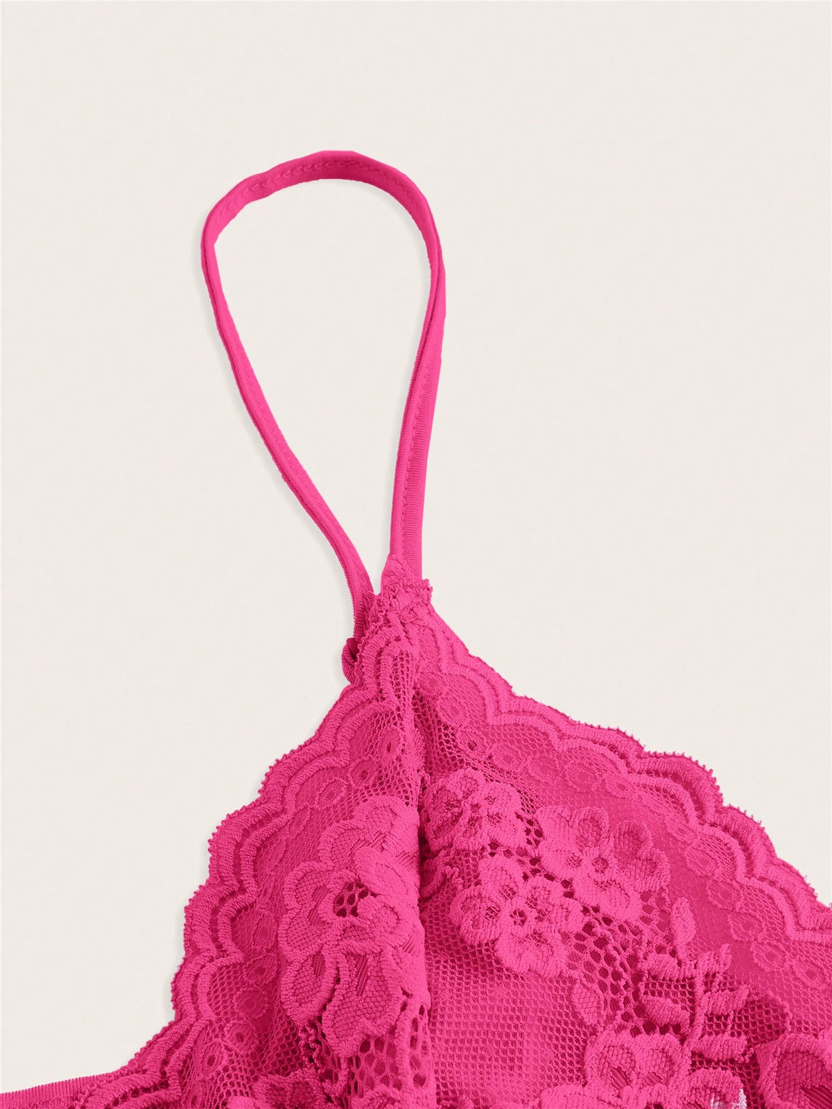 ICON Contrast Lace Ruched Cami Top